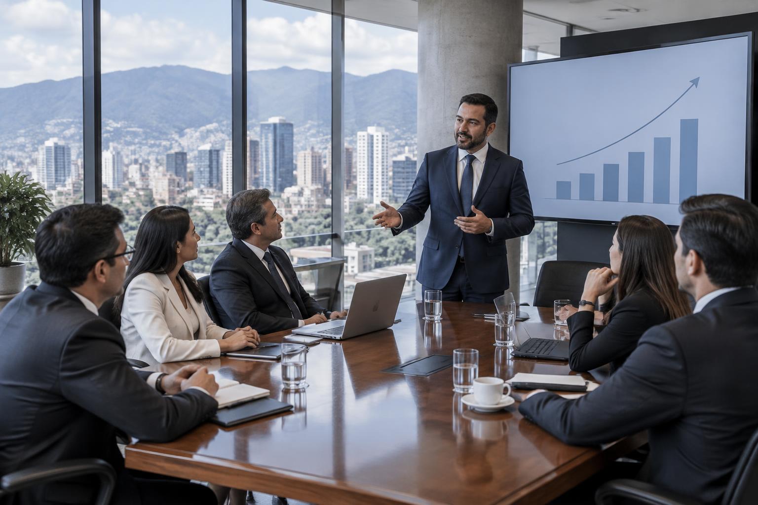 Ejecutivos en una capacitación corporativa